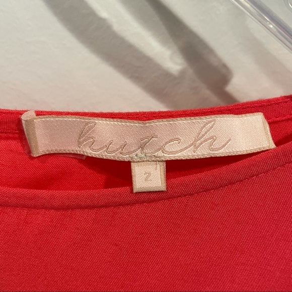 Hutch Orange Balloon Sleeve Dress Exposed‎ Zipper Size 2 - Picture 3 of 7